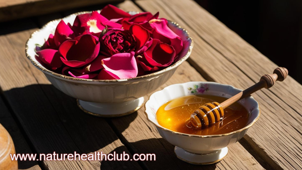 rose petal and honey pack